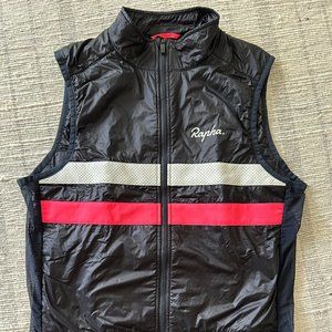 Rapha Brevet Insulated Gilet Vest, Medium, Black and Pink, Perfect Condition